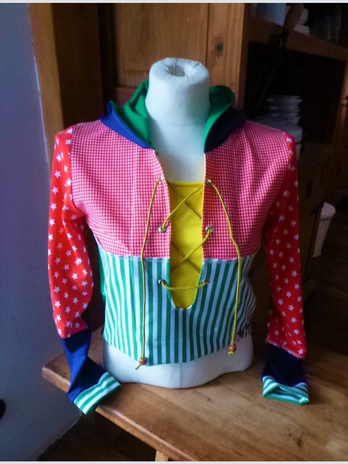 Hoodie Kunterbunt Bauchfrei Hippie, Goa, Ethno, Punk, Hardrock, Alternativ Mode