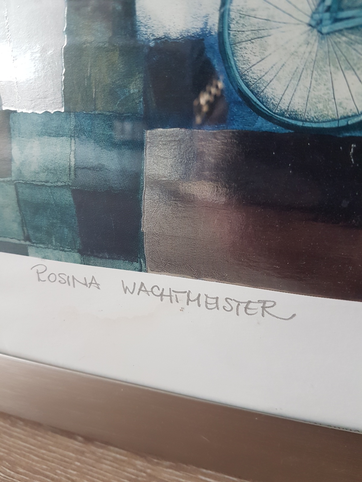 Rosina Wachtmeister - Collage met zilverfolie - Gesigneerd