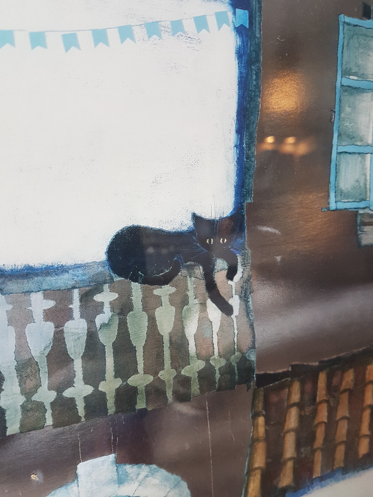 Rosina Wachtmeister - Collage met zilverfolie - Gesigneerd