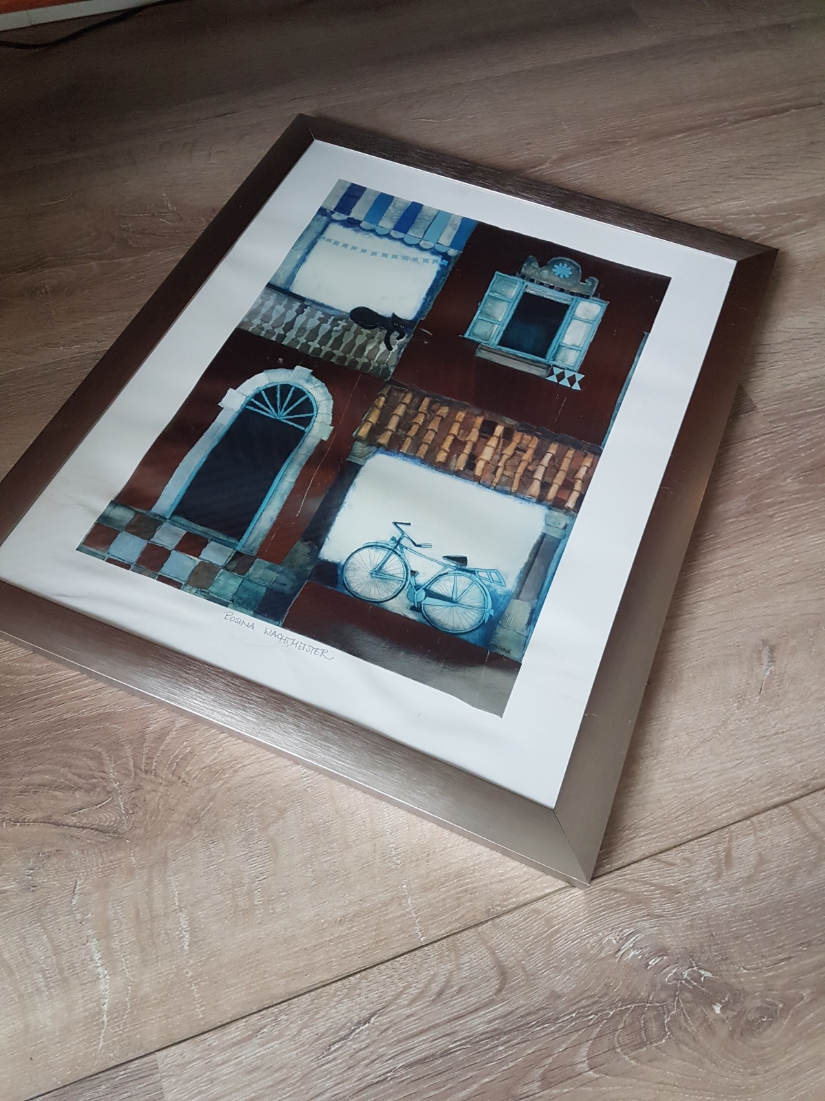 Rosina Wachtmeister - Collage met zilverfolie - Gesigneerd