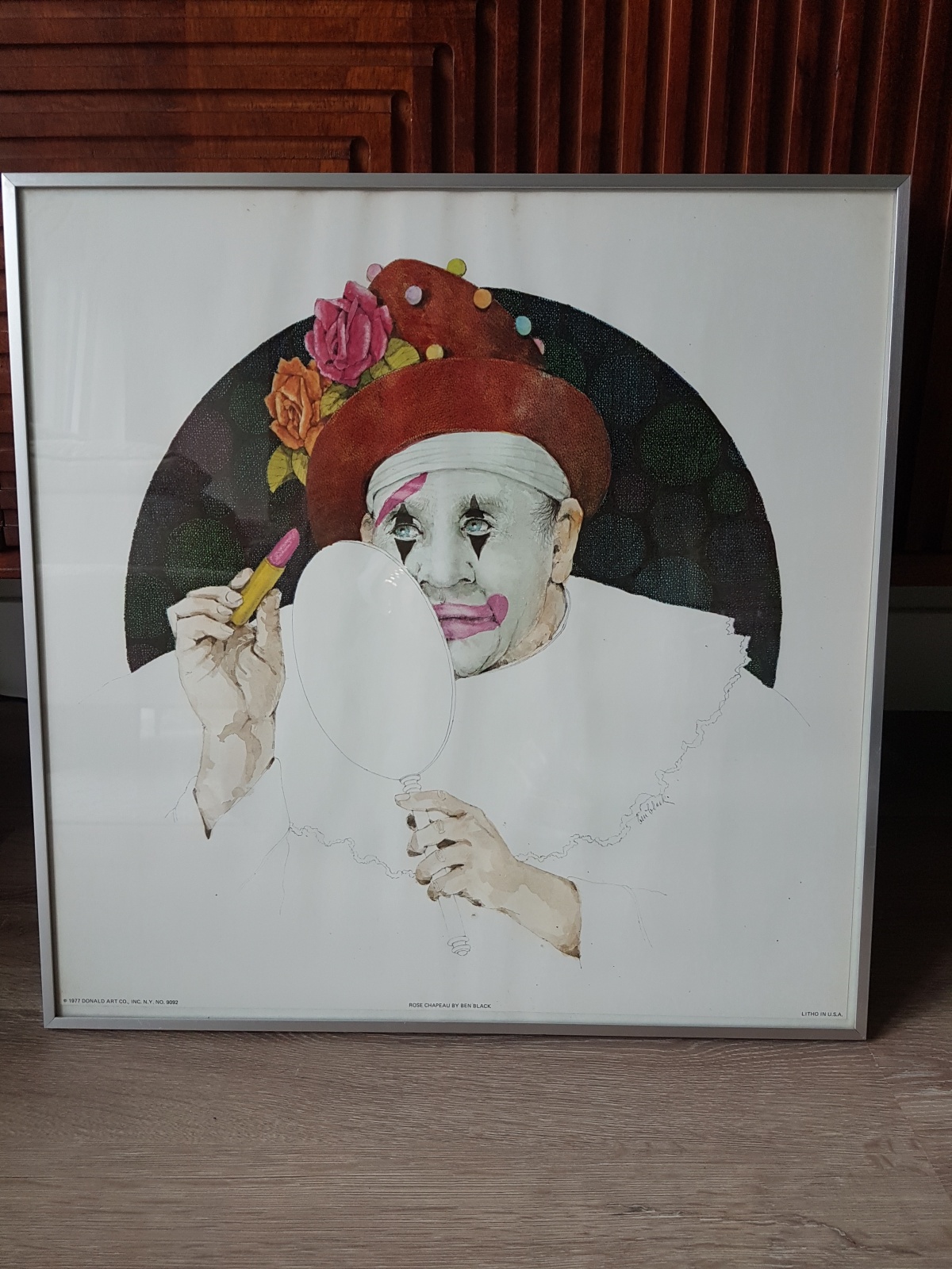 Ben Black - Prachtige Lithografie “Rose Chapeau” /1977 USA