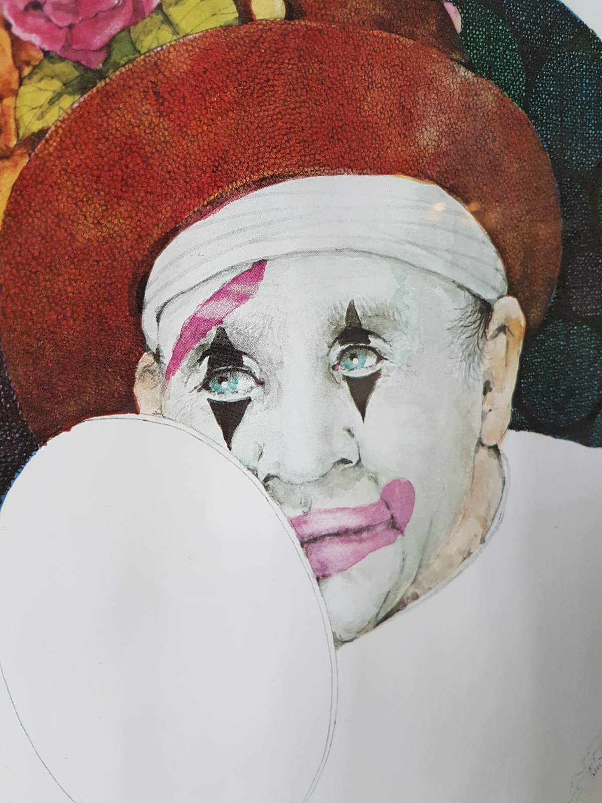 Ben Black - Prachtige Lithografie “Rose Chapeau” /1977 USA