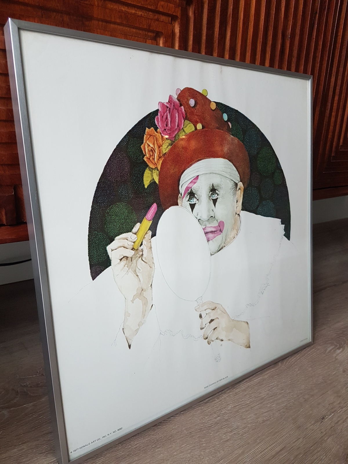 Ben Black - Prachtige Lithografie “Rose Chapeau” /1977 USA