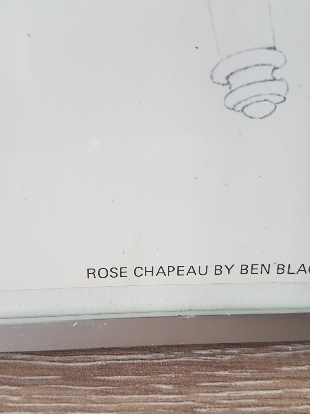 Ben Black - Prachtige Lithografie “Rose Chapeau” /1977 USA