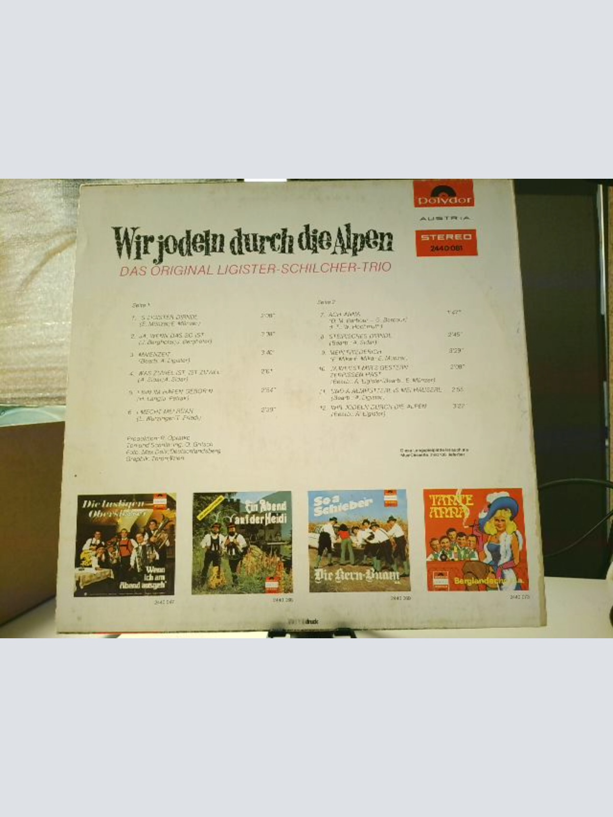 LP / Das Original Ligister Schilcher Trio – Wir Jodeln Durch Die Alpen