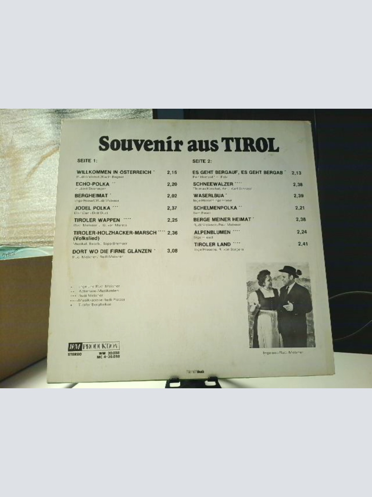 LP / Volksmusik aus Österreich - Souvenir aus Tirol
