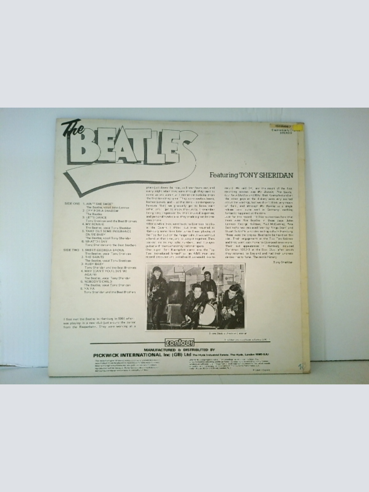 LP / The Beatles Featuring Tony Sheridan – The Beatles Featuring Tony Sheridan