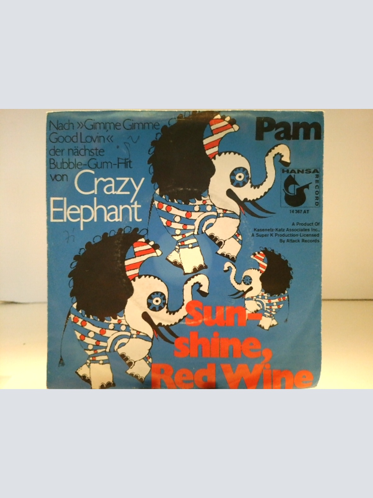 SINGLE / Crazy Elephant – Sunshine, Red Wine