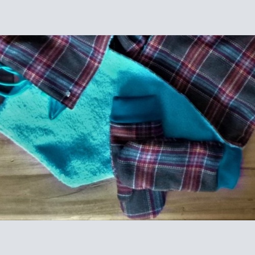 Fäustlinge braun kariert