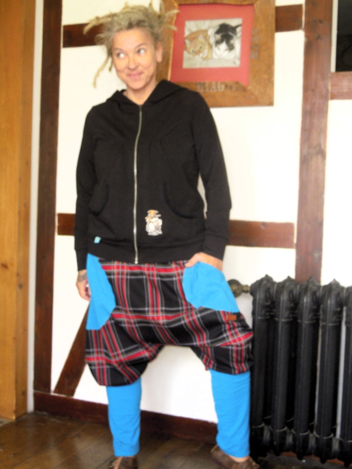 Sweatjacke  Kapuzenjacke Steam Punk schwarz