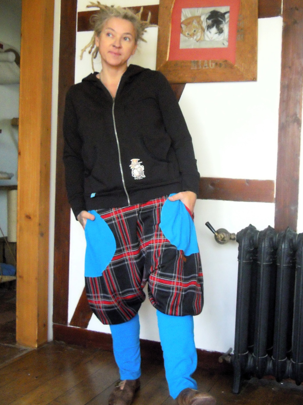 Sweatjacke  Kapuzenjacke Steam Punk schwarz