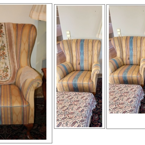 Schönes Fauteuil  mit Ottoman (23)