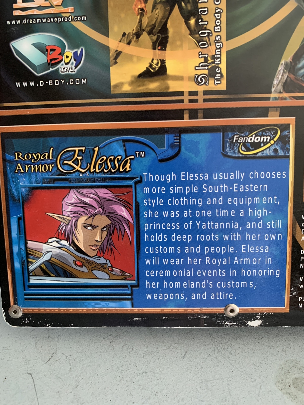 DREAMWAVE - Item#95004-S (Asst.#95100)SIGNED by PAT LEE Limited-Warlands Royal Armor Ellessa Vintage 2000