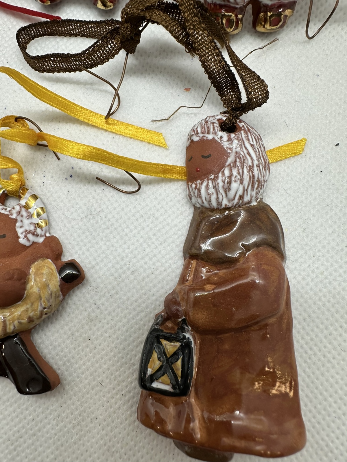 Alter Christbaumschmuck -  Krippefiguren (Herend?)