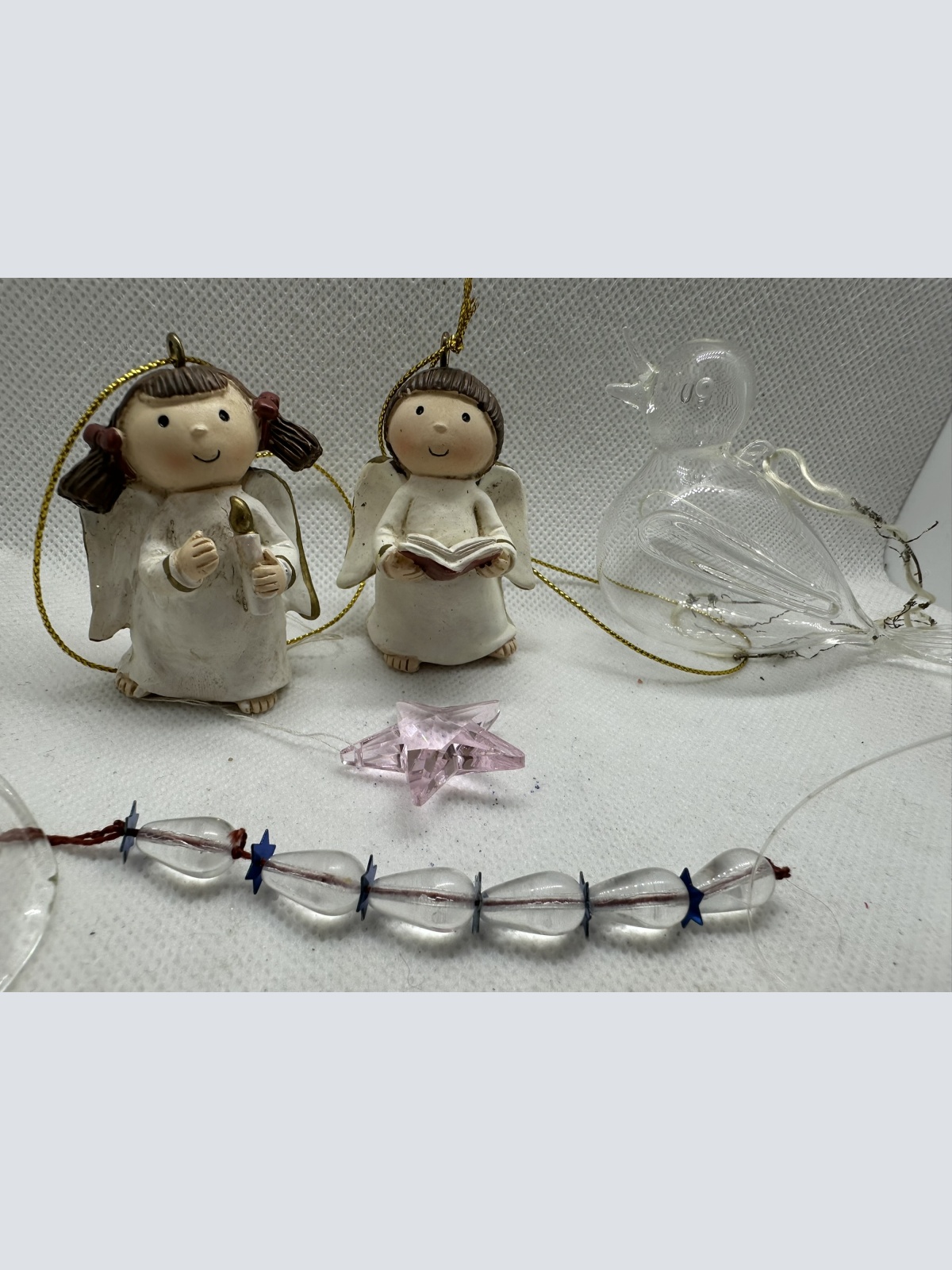 Konvolut verschiedener Christbaumschmuck aus Glas, Ton, Metall