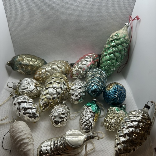 Konvolut vintage Christbaumschmuck