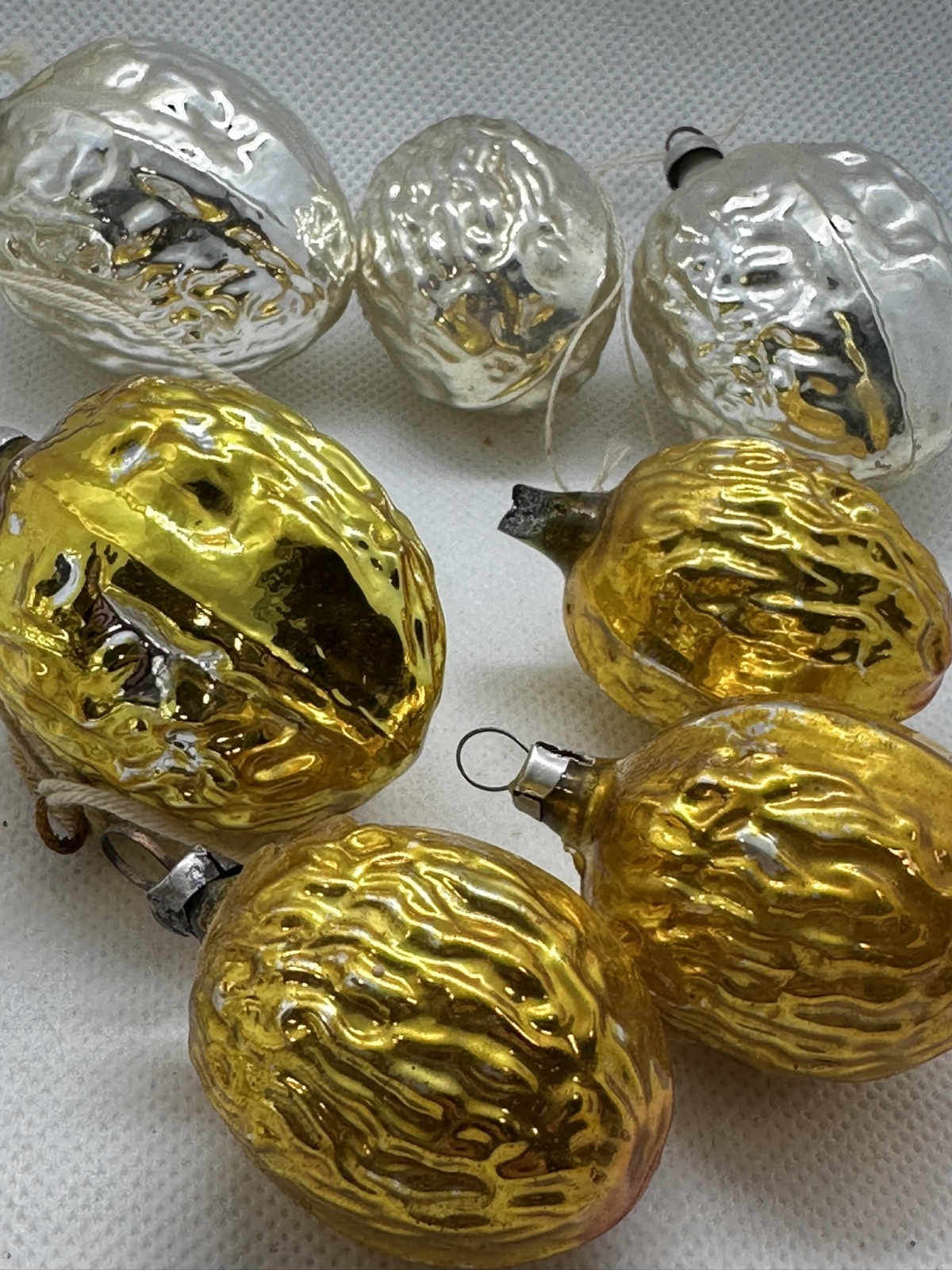 Konvolut vintage Christbaumschmuck Nüsse