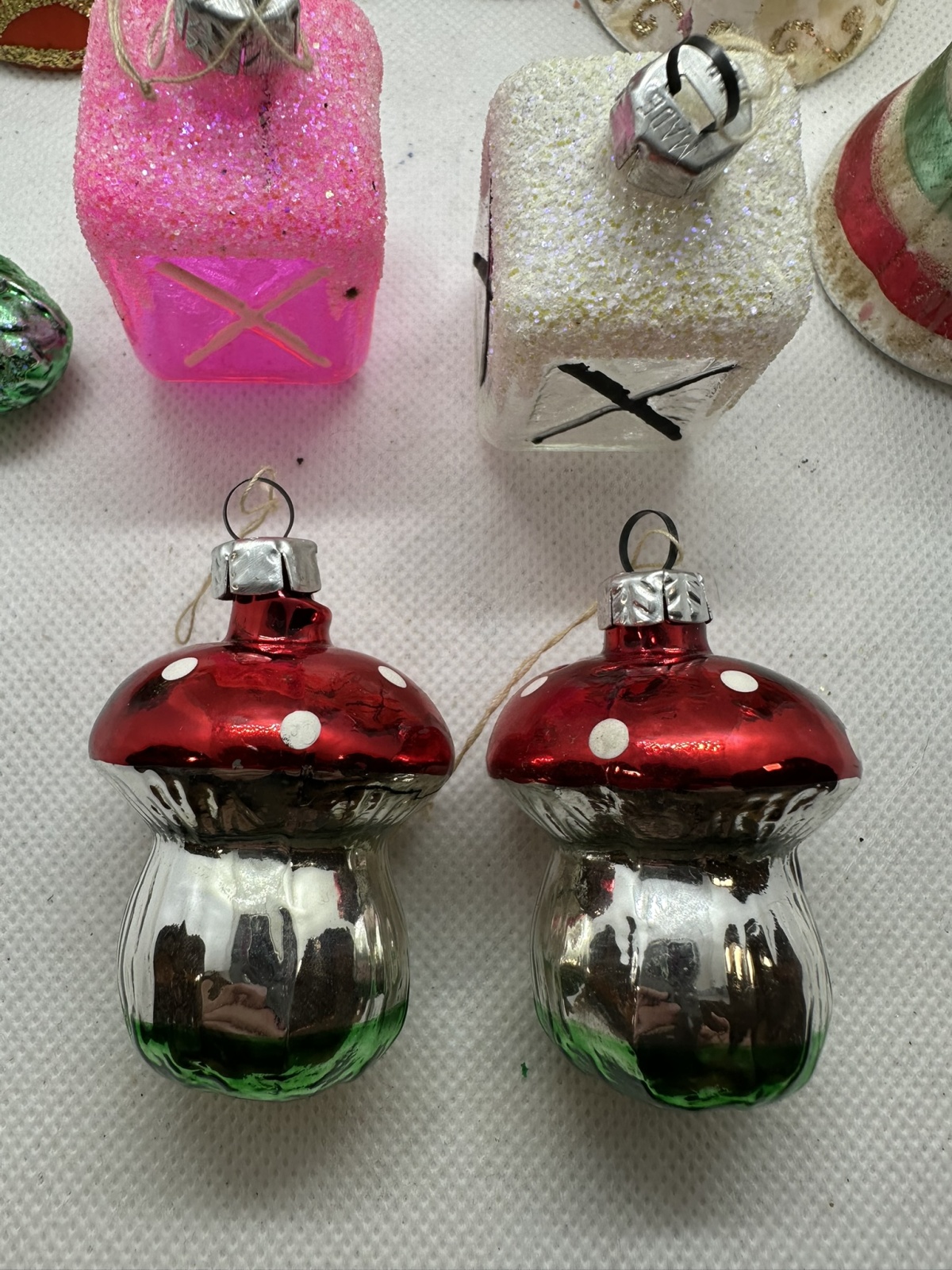 Konvolut vintage Christbaumschmuck Glasschmuck