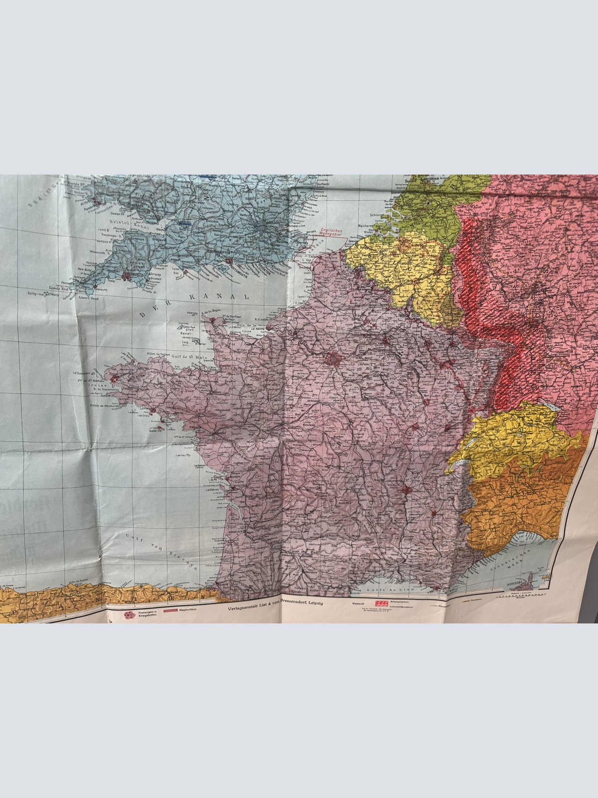 Der Nordseeraum und Westeuropa mit Westwall und Maginotlinie