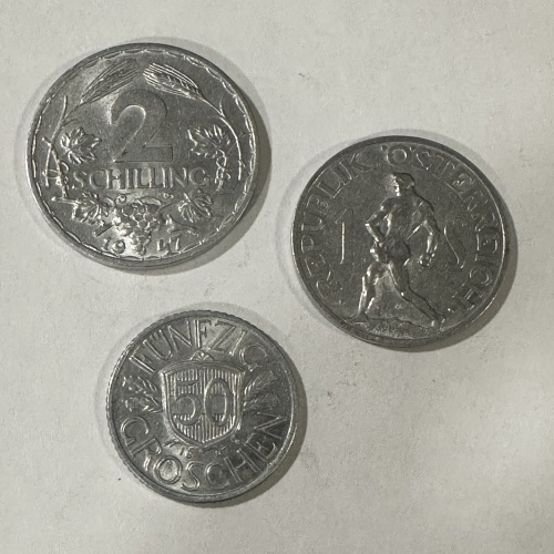 3 Münzen Österreich 1947