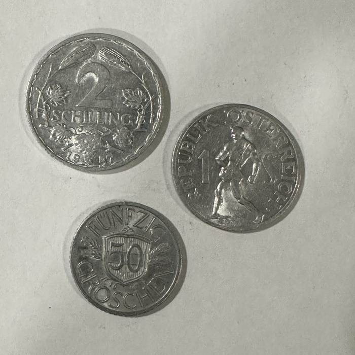 3 Münzen Österreich 1947