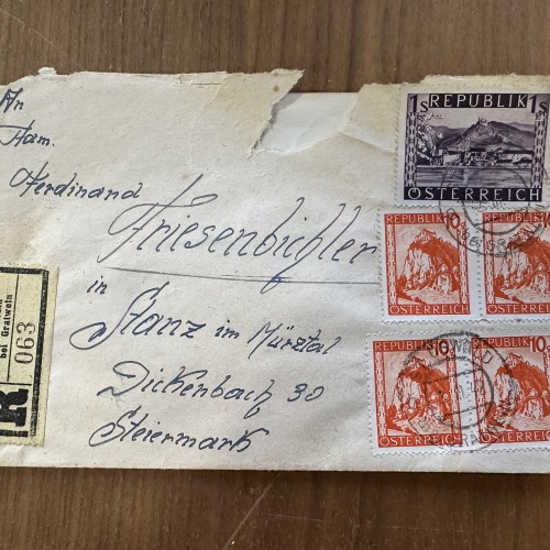 Einschreibe-Brief von 1948