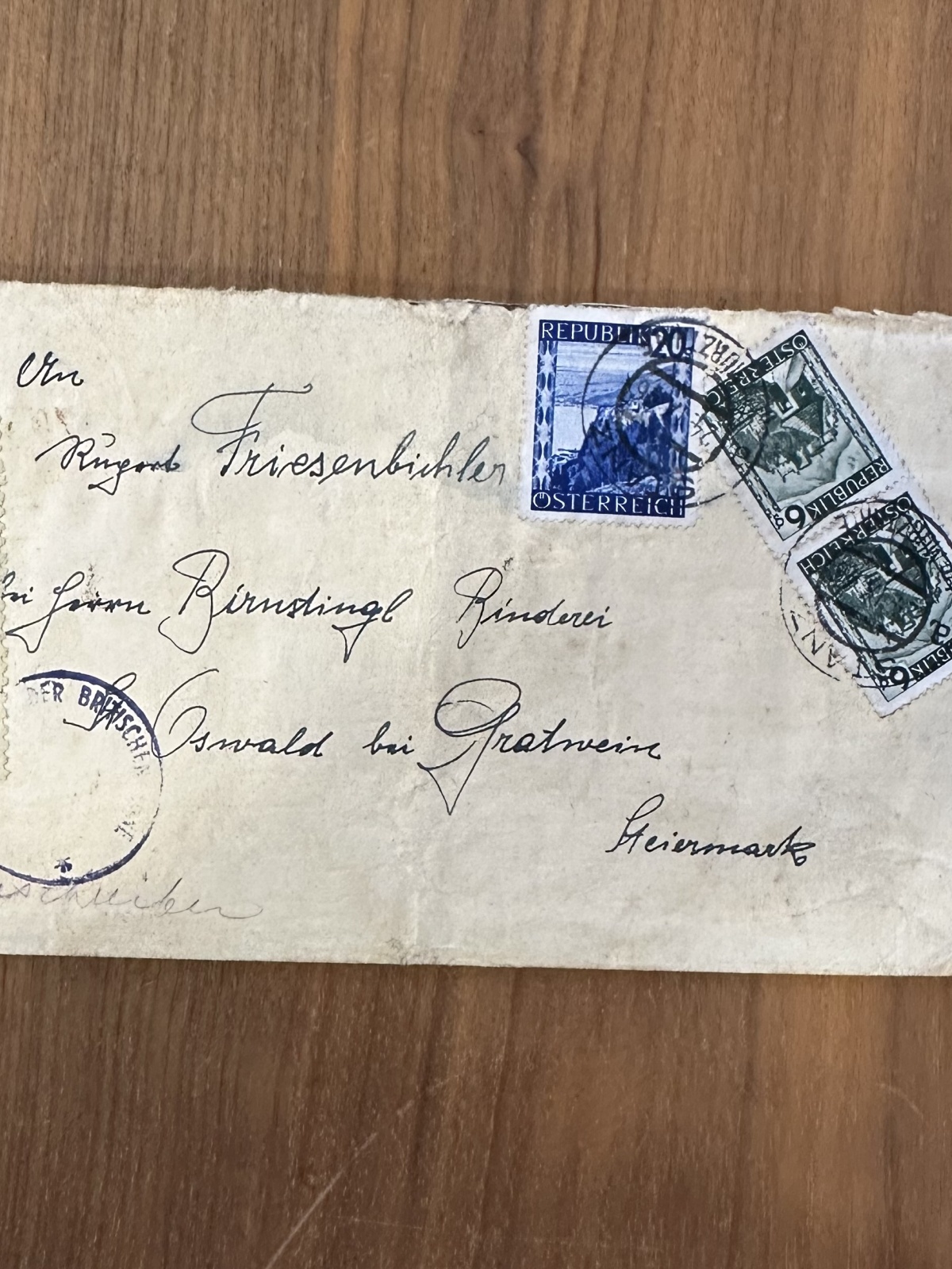 Einschreibe-Brief von 1946 mit Zensurstempel Britische Zone