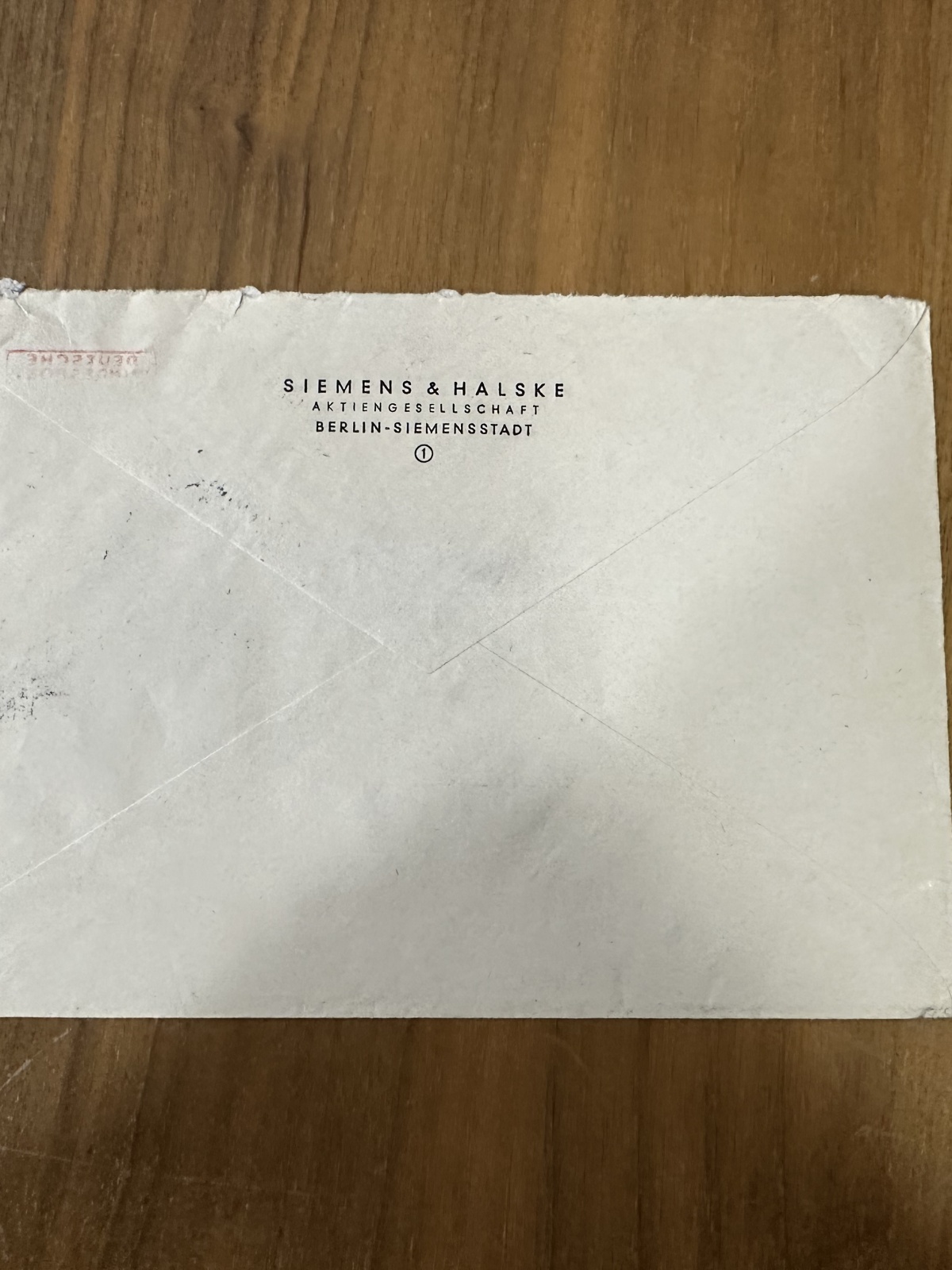 Geschäftsbrief von 1957 Siemens