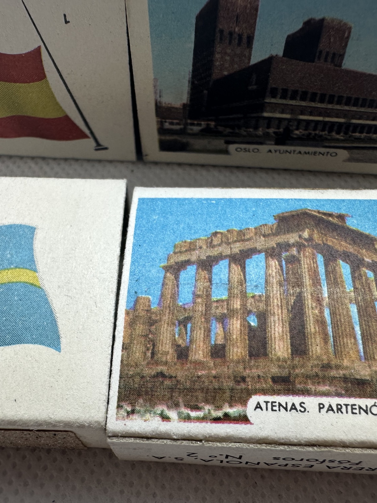 16 Stk. antike spanische Streichholzschachteln Fa. Fosforera