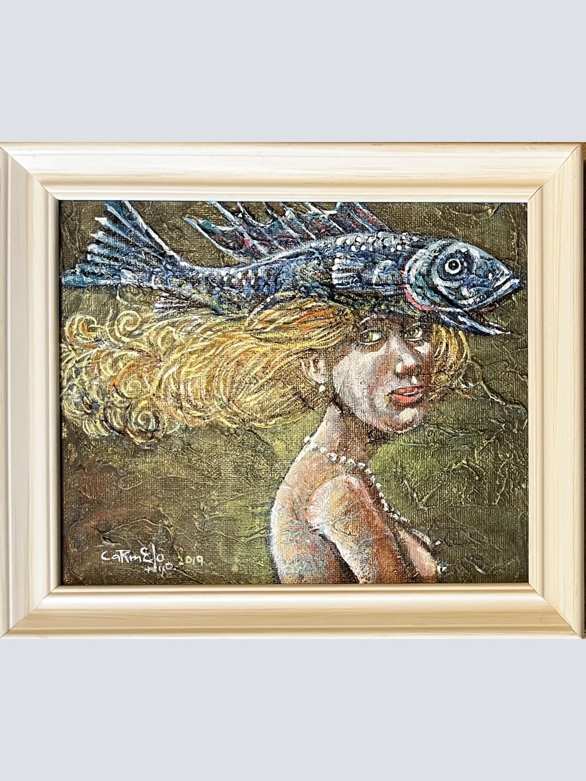 Frau mit Fisch 1 - Carmelo Hijo