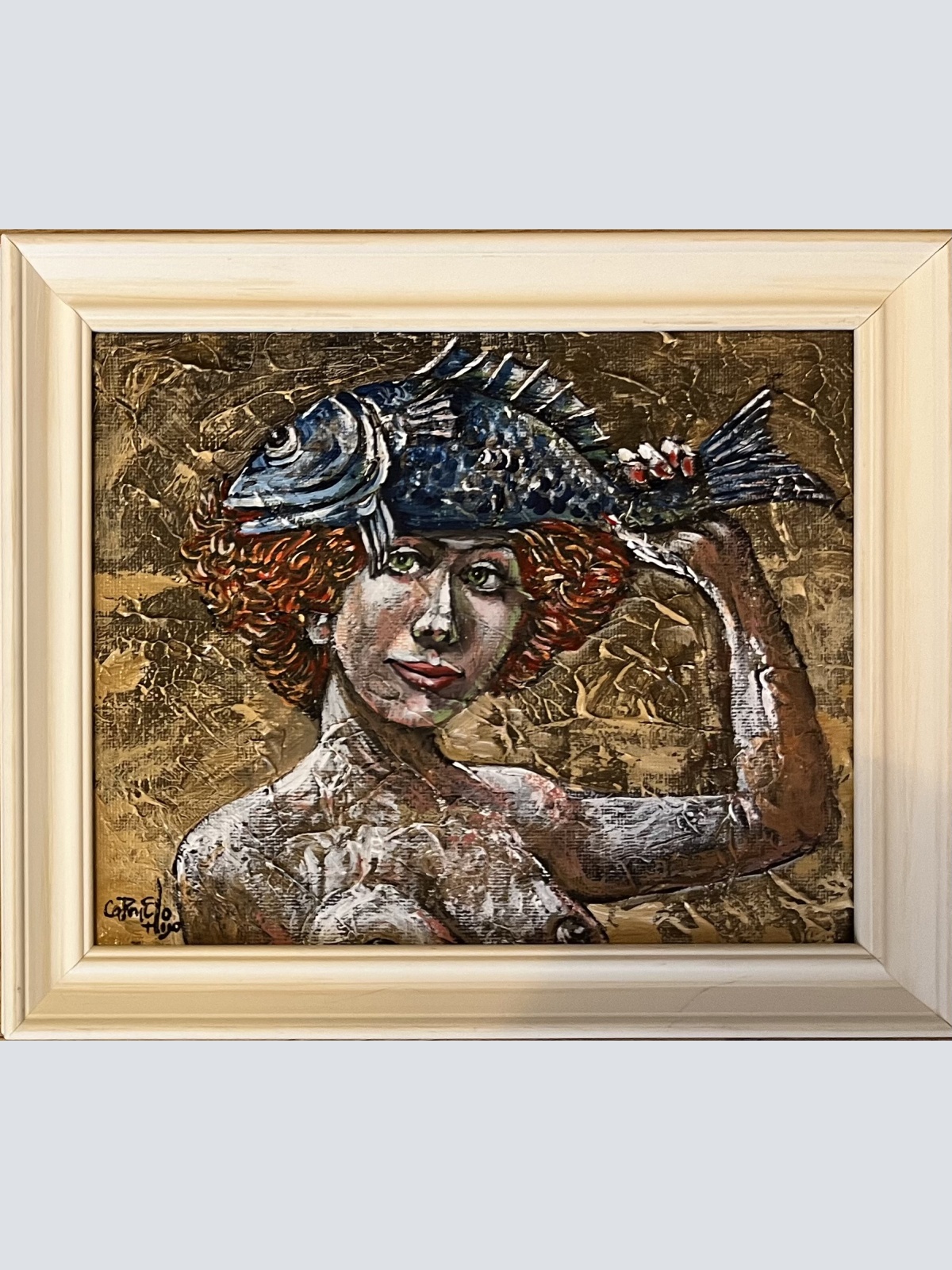 Frau mit Fisch 2 - Carmelo Hijo