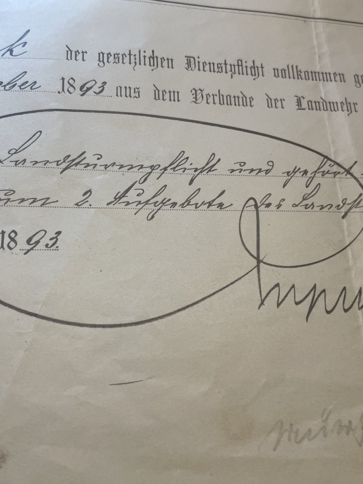 Landwehr-Abschied der K.K.Stayr.Kärnth.Landwehr Infanterie-Regiment No.4 1893