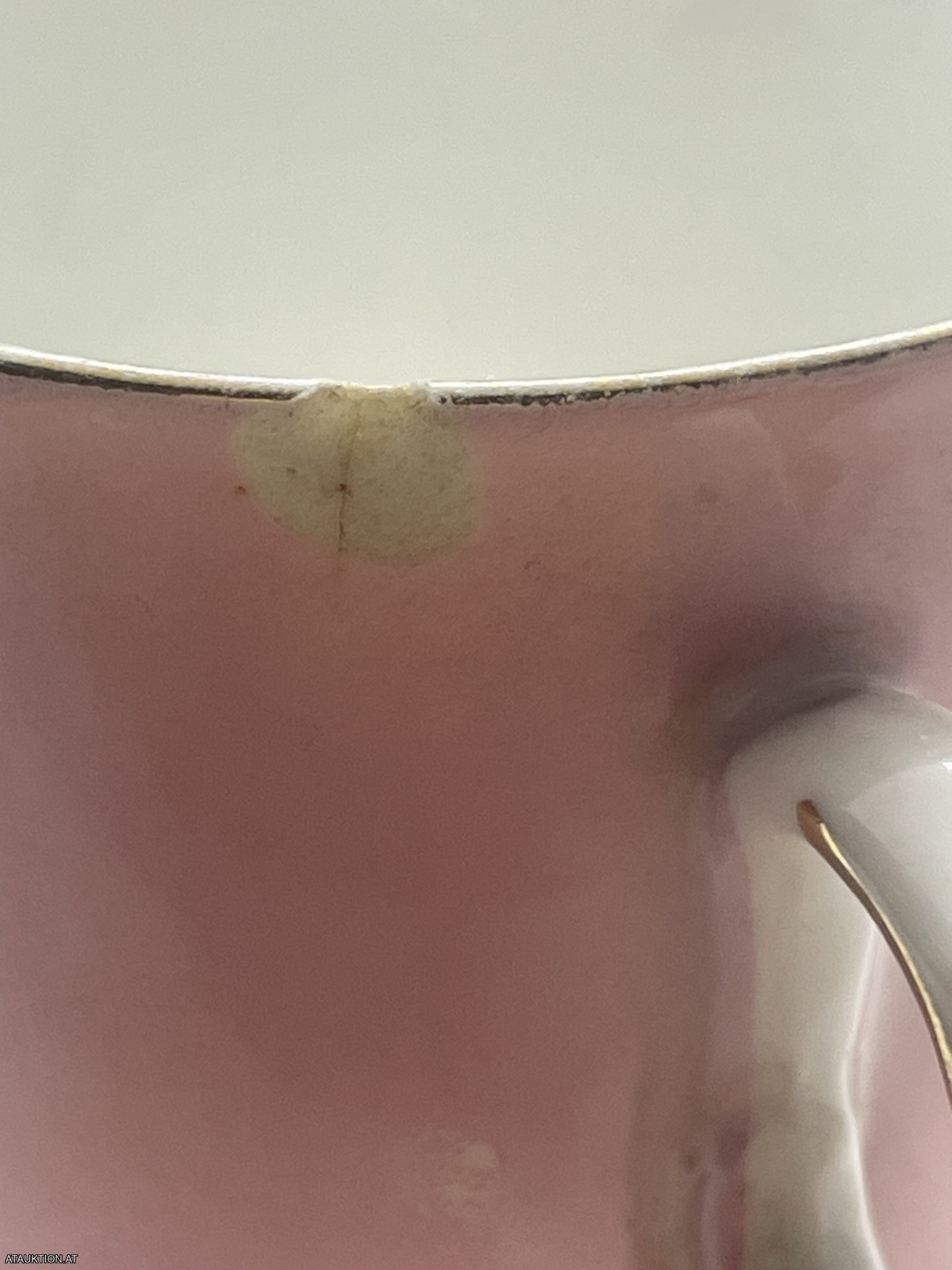 Sehr altes Prunkhäferl Jugendstil Rosenhäferl "Dem guten Kinde"