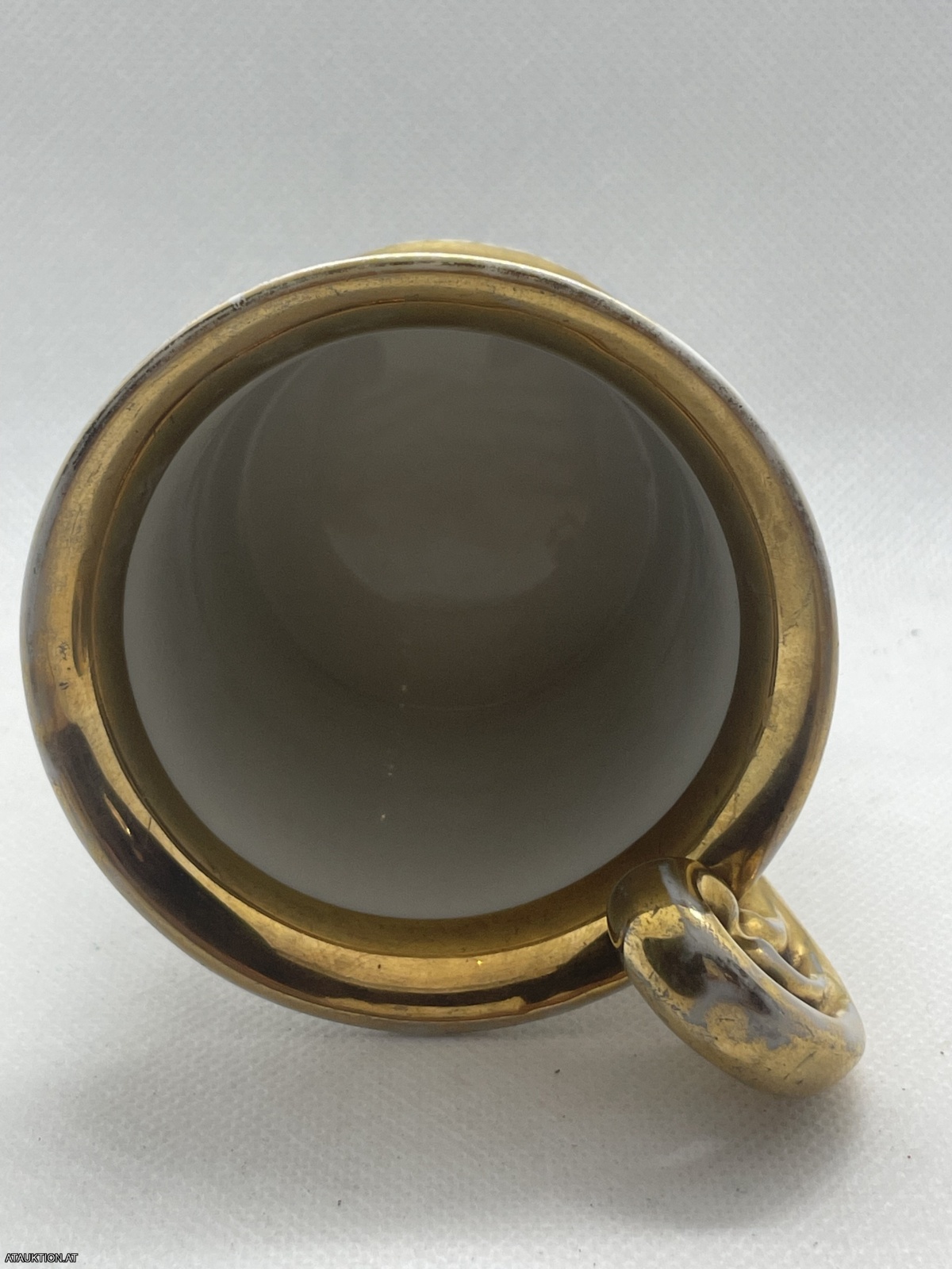 Antikes Häferl "Zum Namensfeste" Goldverzierung