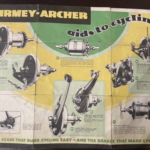 Alte Werbung Sturmey-Archer Range of Hubs (englisch)