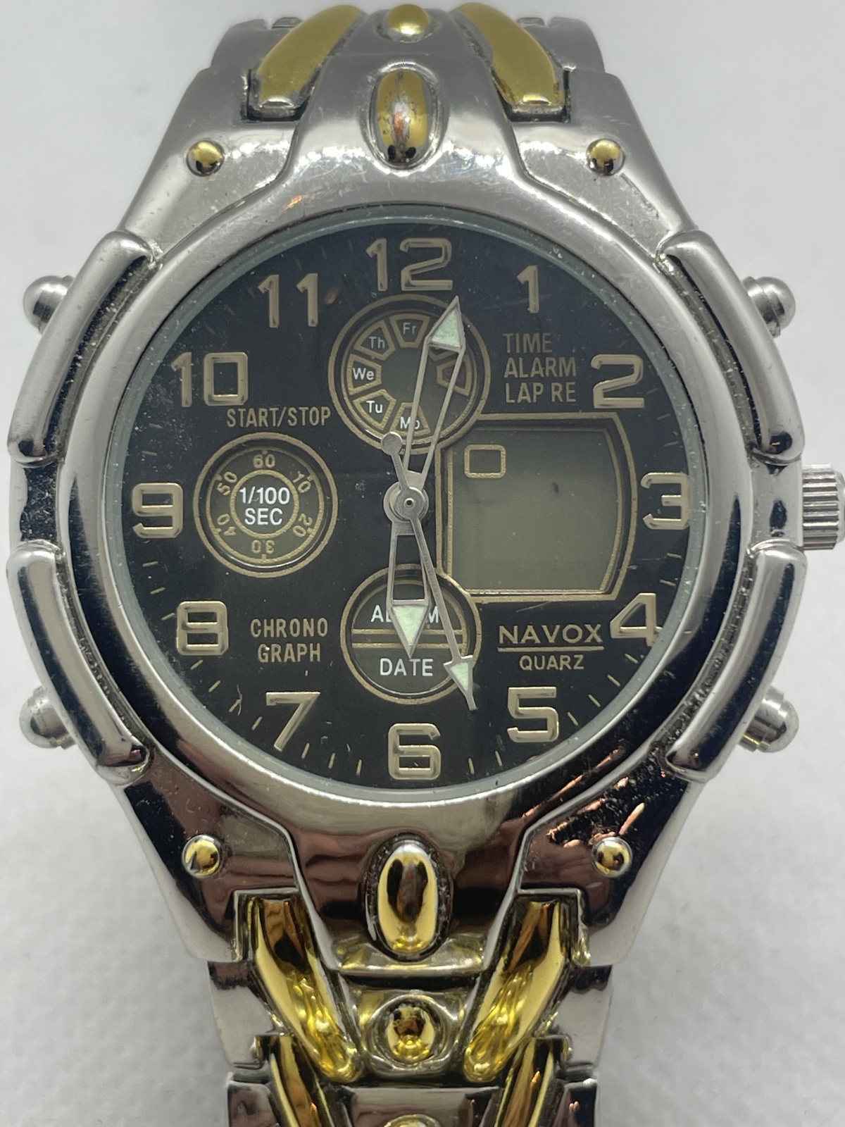 Alte Navox Chronograph Herren Armbanduhr analog und digital