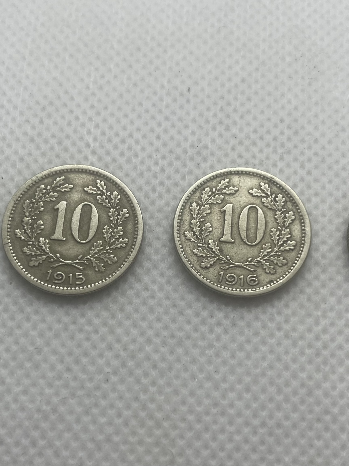 10 Heller Münzen Österreich 1915 u. 1916
