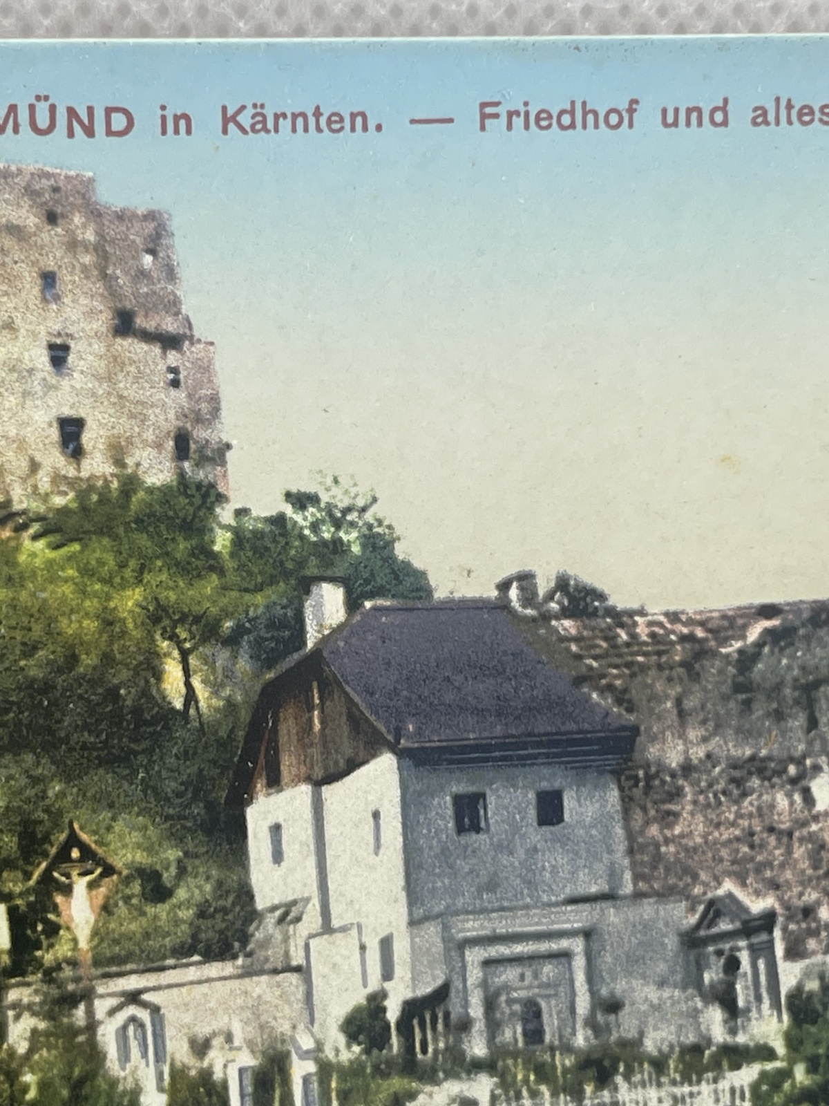 AK Gmünd in Kärnten - Friedhof und altes Schloß