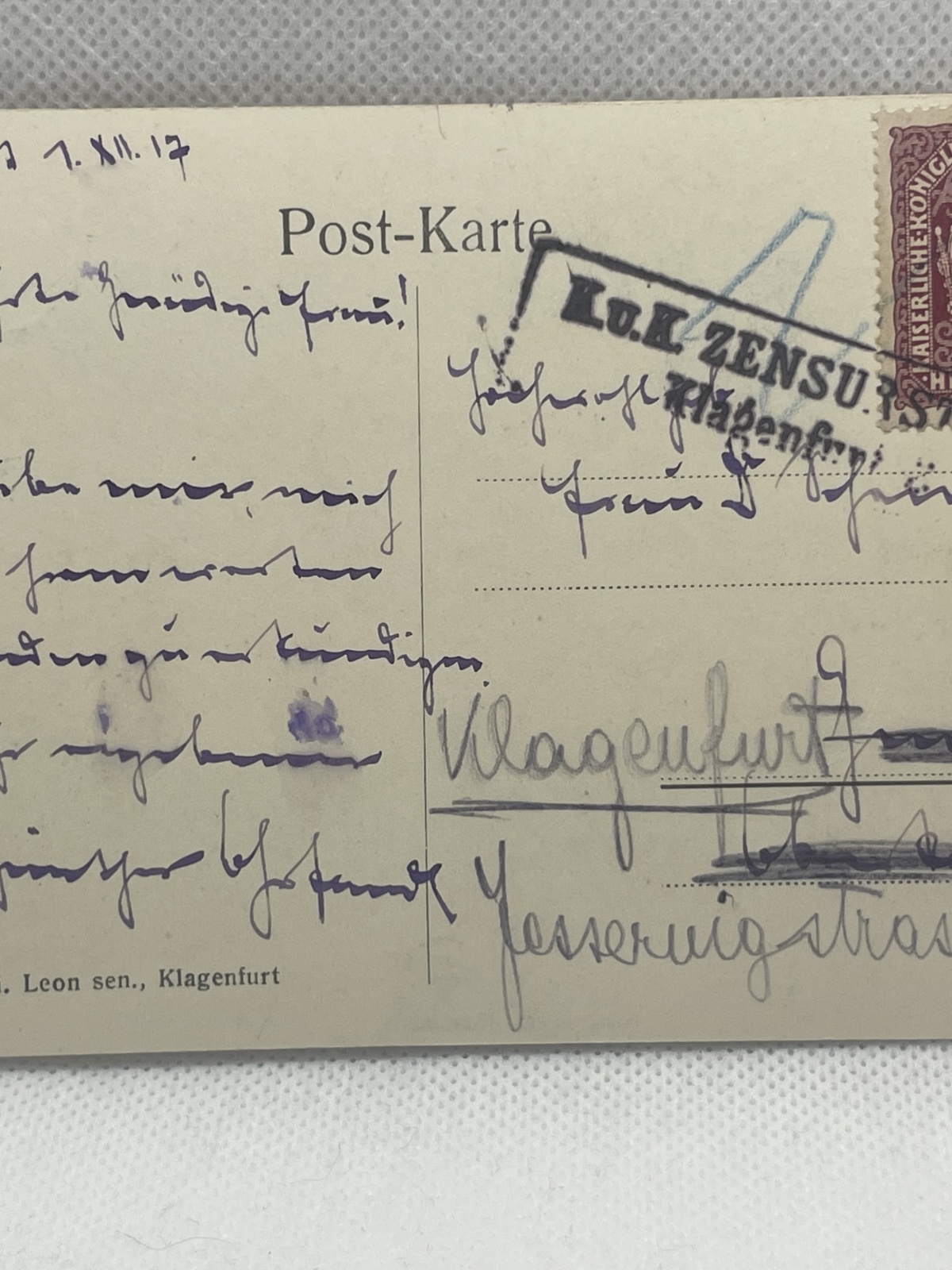 AK Klagenfurt Musiksäle 1917