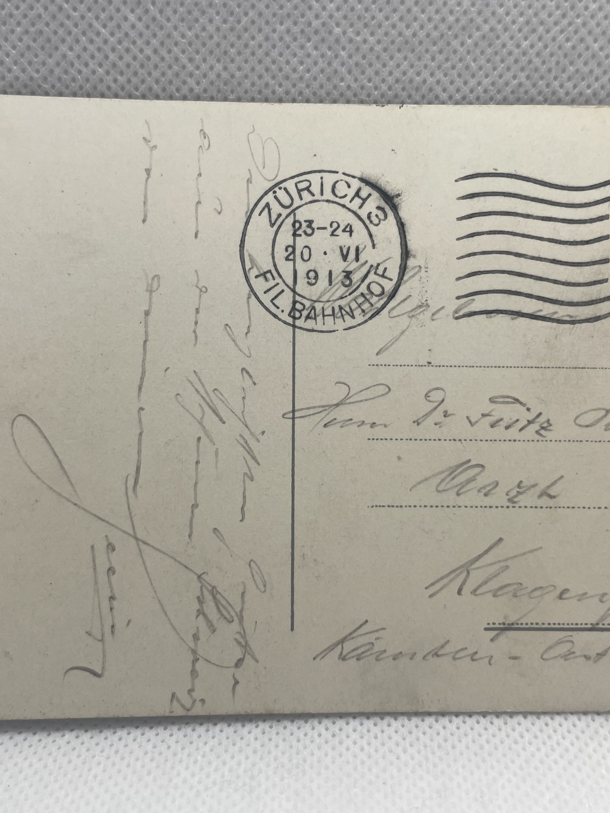 AK Zürich Limmatquai mit den Alpen 1913