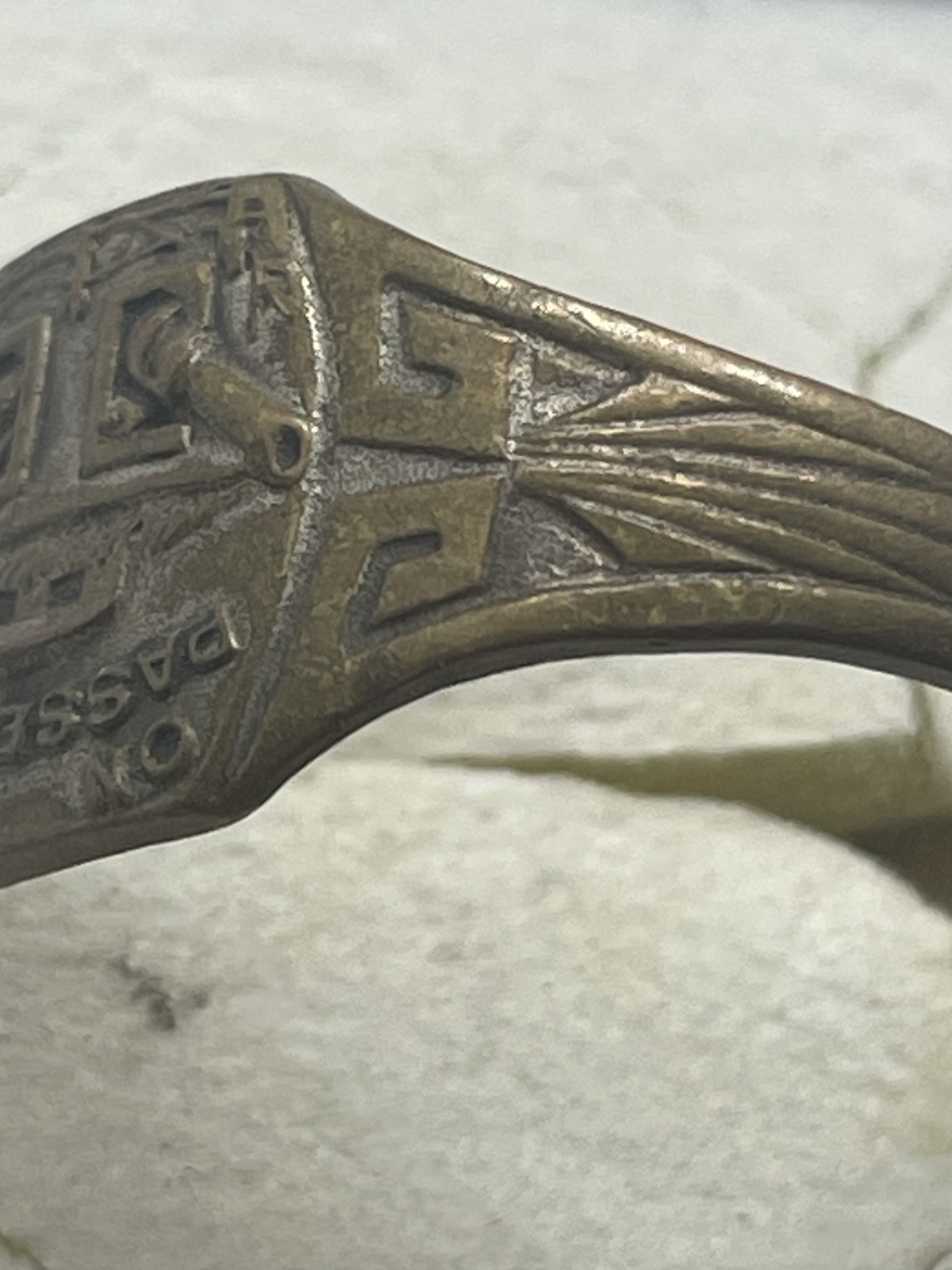 Militaria Ring Maginot Linie "On ne passe pas"