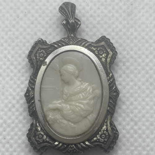 Vintage Terra Catacombe Callisto Roma/ religiöser Anhänger für Halskette