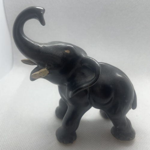 Seltene Mürztaler Keramik - Elefant schwarz