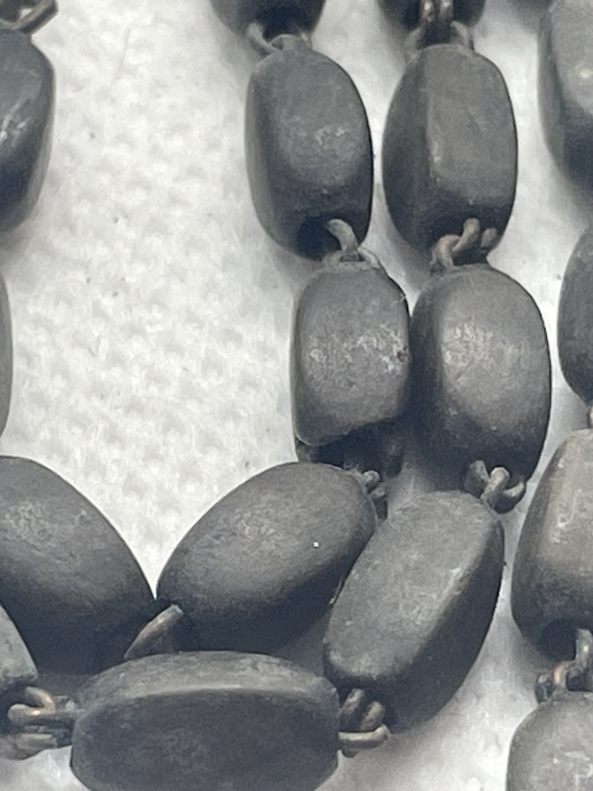 Antiker schwarzer französischer Rosenkranz aus Lourdes