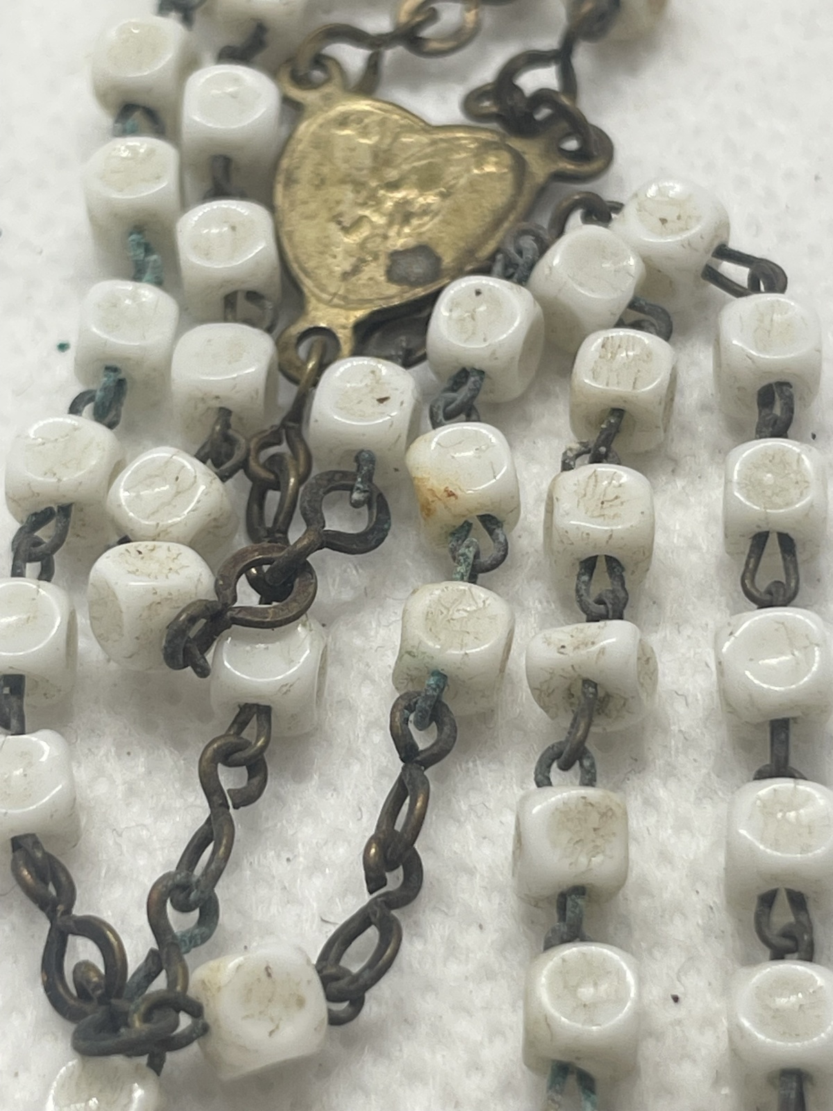 Antiker perlmutt Rosenkranz