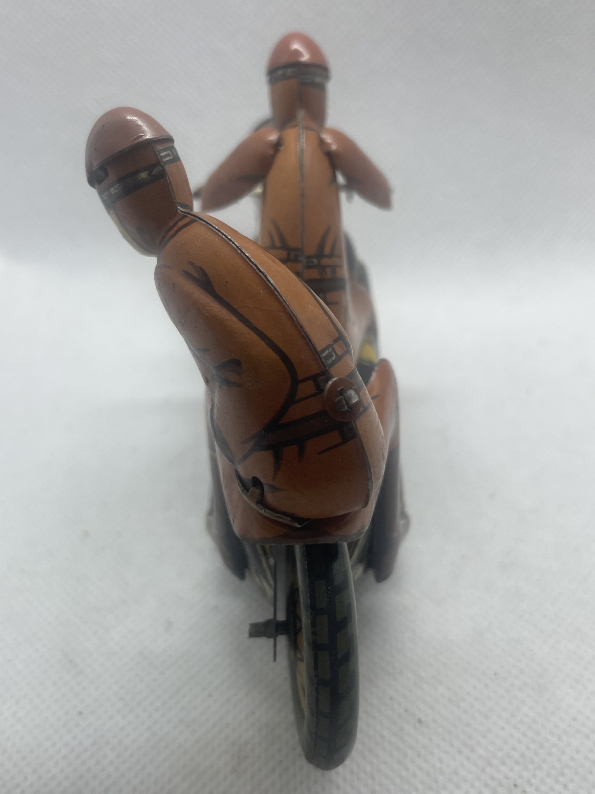 CKO Kellermann Blechspielzeug Motorradfahrer,  Nr.353, 40er Jahren US Zone - mit Schlüssel - fährt!!!