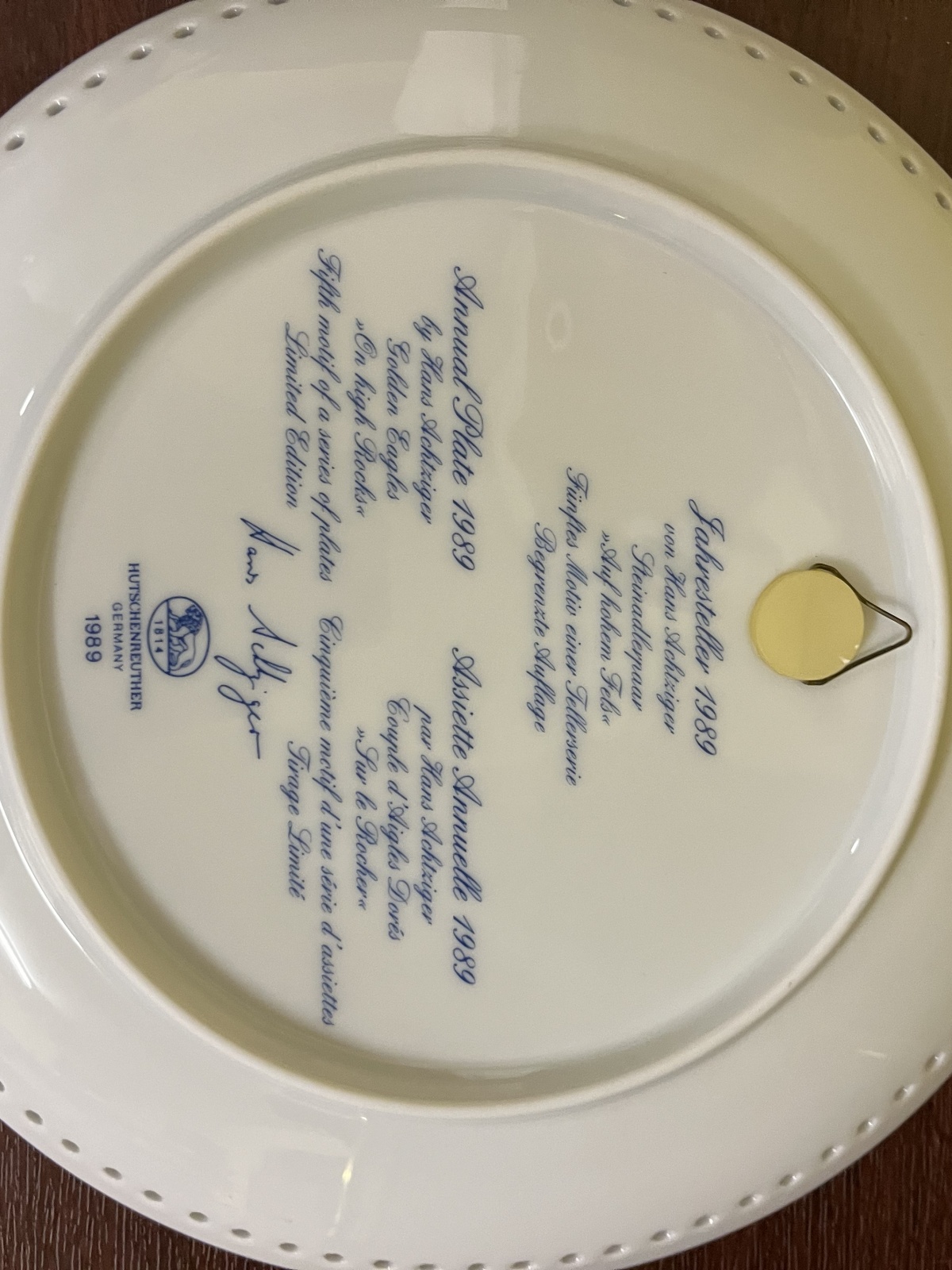 Hutschenreuther Porzellan -  Jahresteller