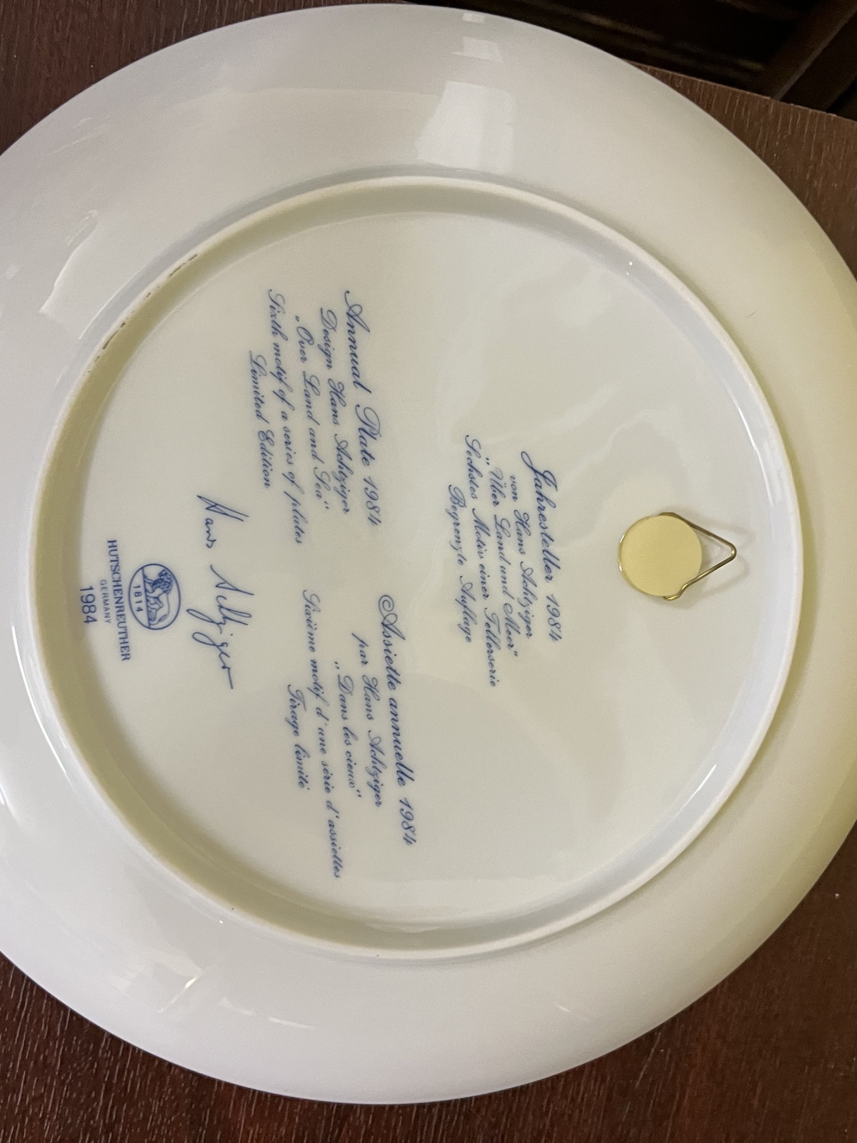 Hutschenreuther Porzellan -  Jahresteller