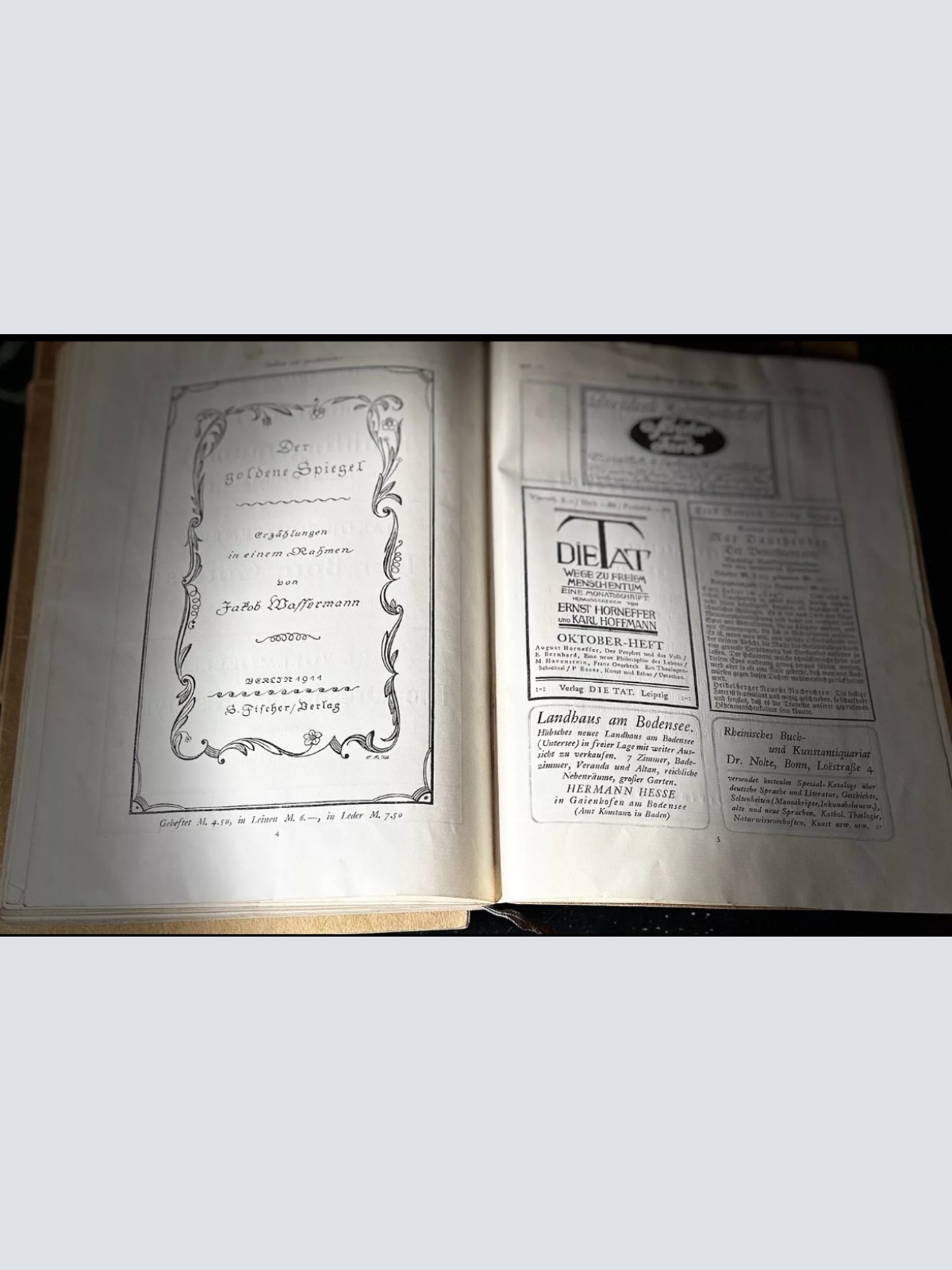 Antikes 1911 Deutsches Kulturjournal Set 5 Bücher im Originalordner Oskar Bee