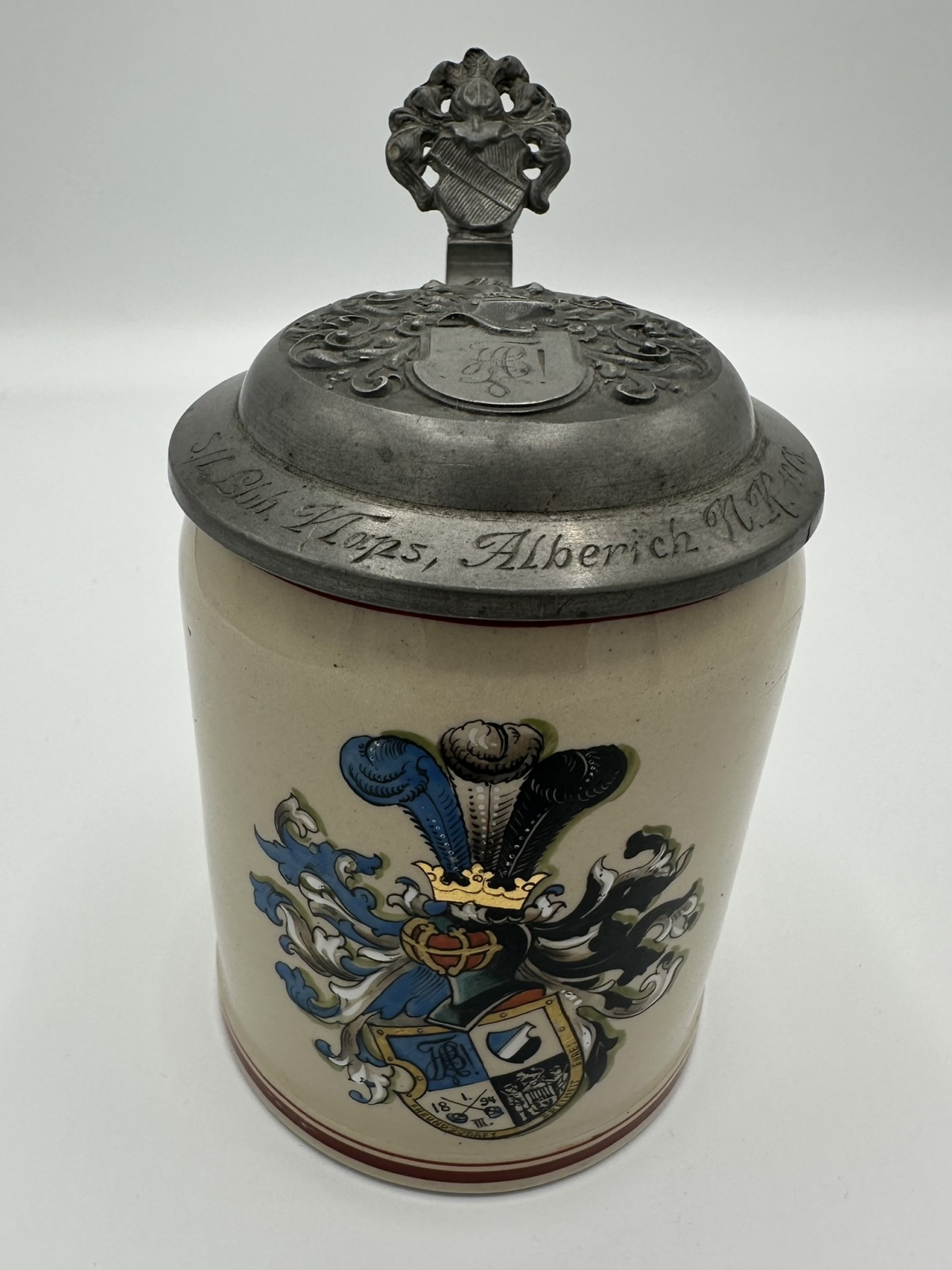 Wunderschöner Studentenkrug von 1908